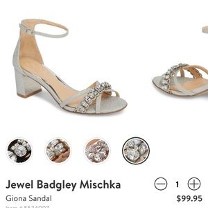 NWT Badgley Mischka silver wedding/prom shoes.